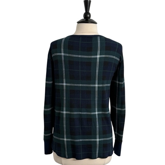 Old Navy Women's Long-Sleeved Plaid Waffle-Knit Thermal Style Textured Top Sz 2X - Picture 7 of 7